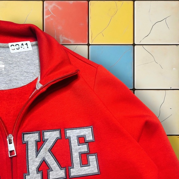 Nike Red Full‎ Zip Track Jacket Men's Size Large Logo Athletic Casual Wear - Picture 4 of 5